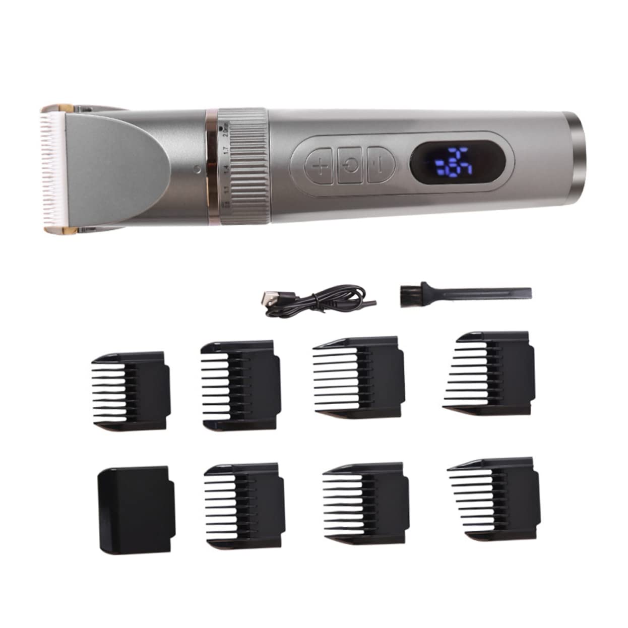 Didiseaon 1set Professionale Di Tagliacapelli e Regolabarba Elettrico Con Display Led Kit Completo Per Taglio e Della Barba Adatto Per Uso Domestico e Principianti