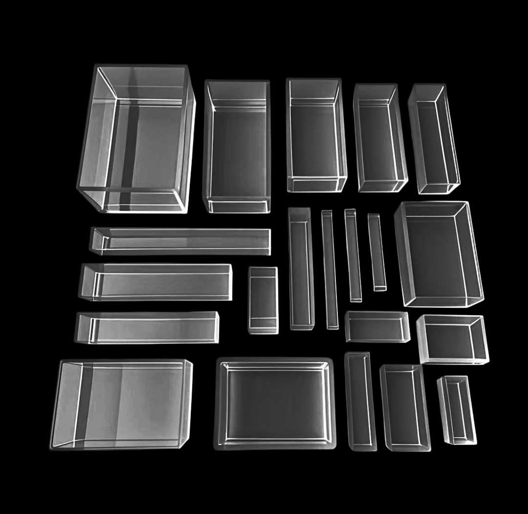 Zestaw naczyń kwadratowych ze szkła kwarcowego – 1 szt. – Idealny do zastosowań laboratoryjnych i hodowlanych(50x50x50mm)
