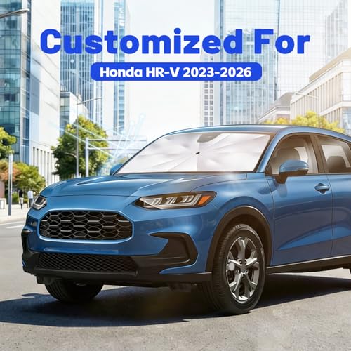 Image of Car Windshield Sun Shade for Honda HR-V 2023-2026 -[Reflective Coated Fabric] Sunshade Umbrella for Front Window, Car Shades Sun Visor Keep Car Cool and Protects Interior, 1:1 Exact Fit