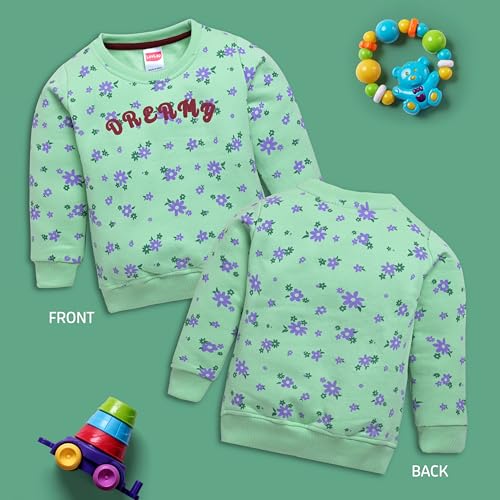 Image of LuvLap Baby Girls Full Sleeve Sweatshirt & Pyjama Set