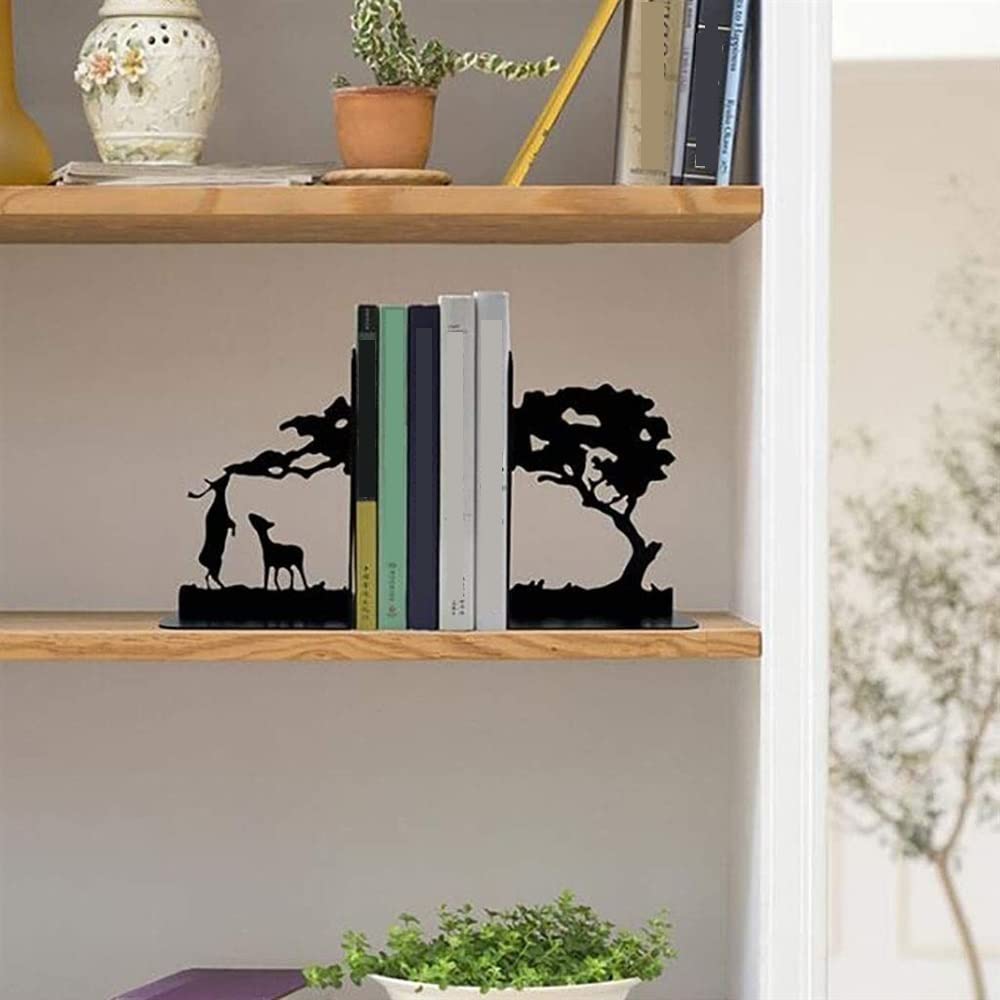 Buchstopper Buchstützen Dekorative Buchstützen Aus Metall Für Bücherregale, Schwarze Strapazierfähige Buchstützen Für Regale, Universelle Bücherhalter Bücherhalter Buchstütze
