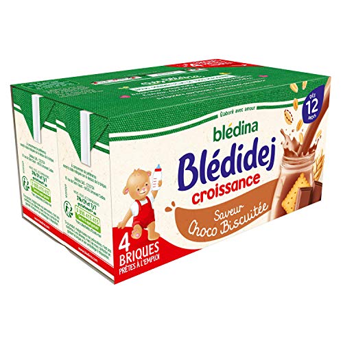 Céréales Bébé Dès Saveur Choco Biscuité Croissance Blédidej Bledina La Boîte De 4 Briques De 250ml - vue 3