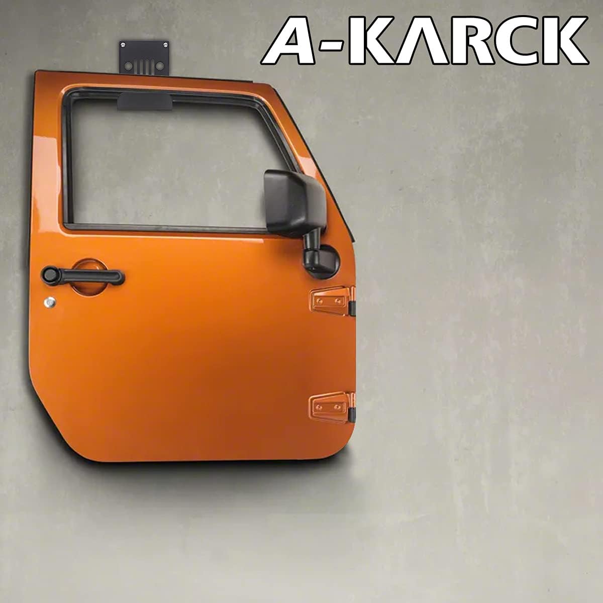A-KARCK Wall Mount Door Hangers 4pcs, Door Storage Bracket with Rubber Lining Compatible with Jeep Wrangler JK JKU JL, Saving Garage Space