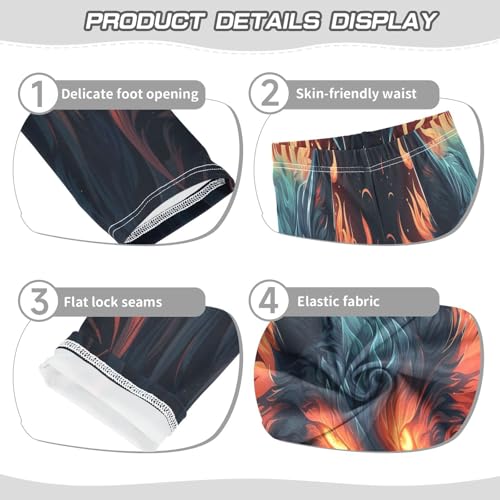 Toddler Girls Leggings Printed Yoga Pants Leggings Fire Fox Demon for Kids3