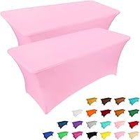 Vista 20 de IVAPUPU - Mantel de elastano para mesas rectangulares, ajustado, elástico, lavable, protector de mesa para eventos, fiestas, bodas, cócteles, Negro