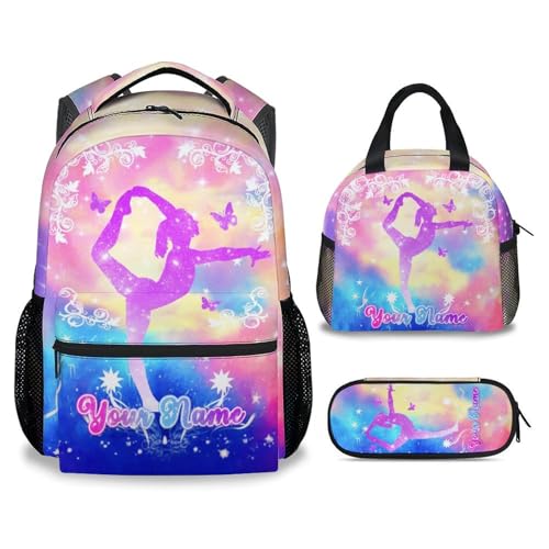 Girls Gymnastics Backpack Set with Lunch Bag