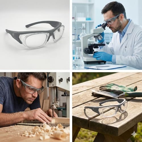 Image of THUNDERSTORM Safety Goggles Eye Protection Anti Pollution Eyewear For Multipurpose Use In Riding Motorcycle Cycling Scratch Resistant UV Protected Safety Glasses for Men & Women (Matte Grey Frame)
