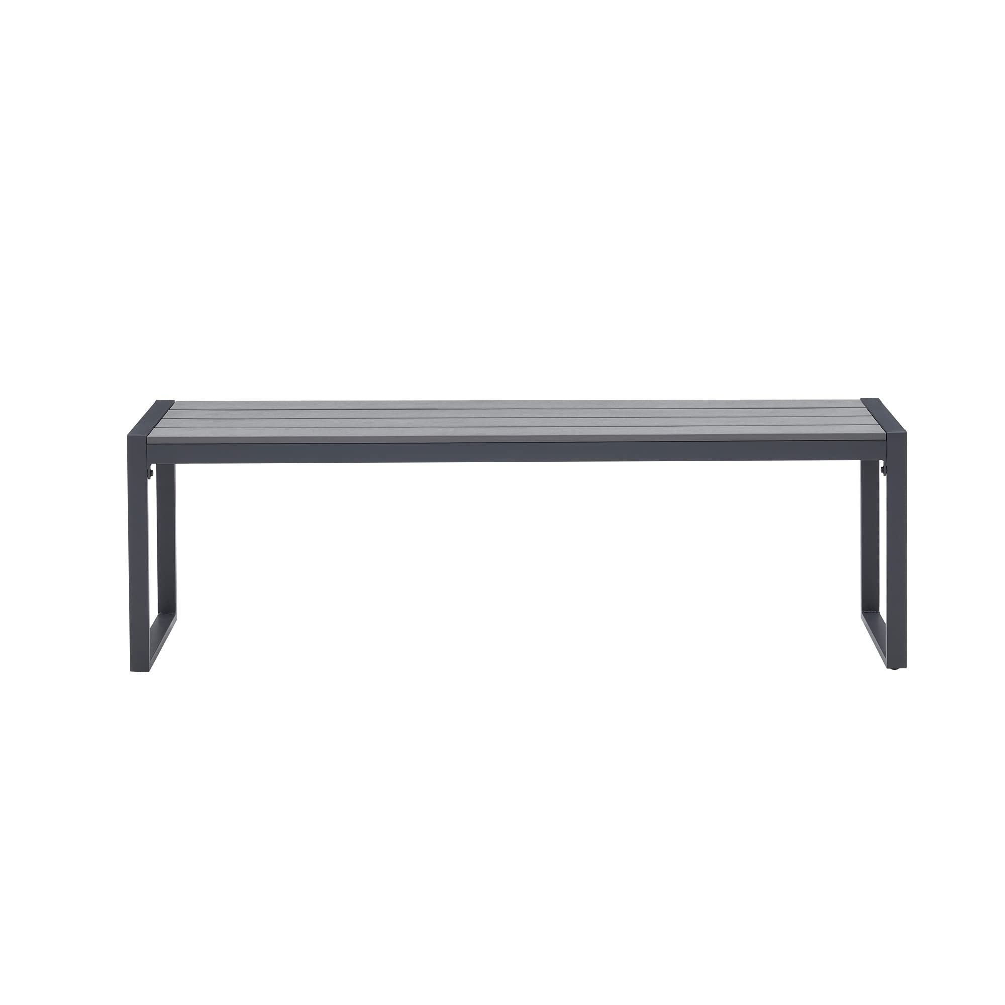 DIFYOutdoor Patio Bench, Backless Garden Park Bench Weather Resistant Outdoor Furniture for Garden, Backyard, Porch (Grey)