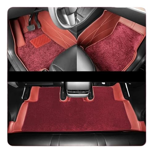 Tapis Tesla Modèle Y revêtement de sol luxe en cuir double couche
