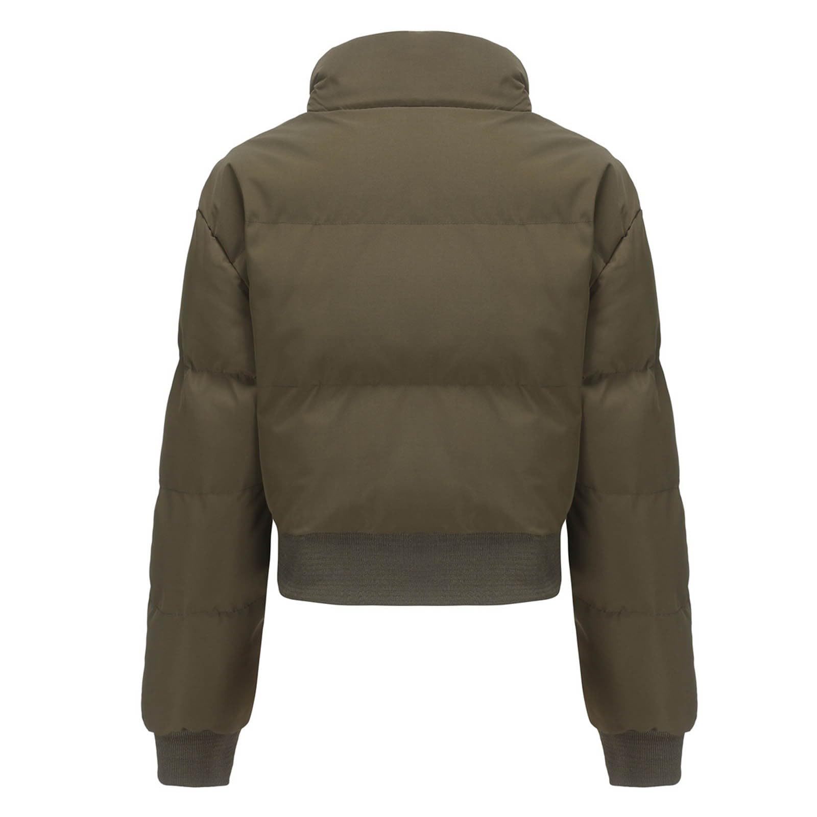 Genérico Chaqueta Mujer Invierno Plumas,Abrigo Corto De Invierno con Cuello Alto Informal Holgado De Manga Larga para Clima FríO Y Comodidad