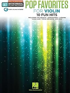 Pop Favorites - 10 Fun Hits: Violin Easy Instrumental Play-Along Book with Online