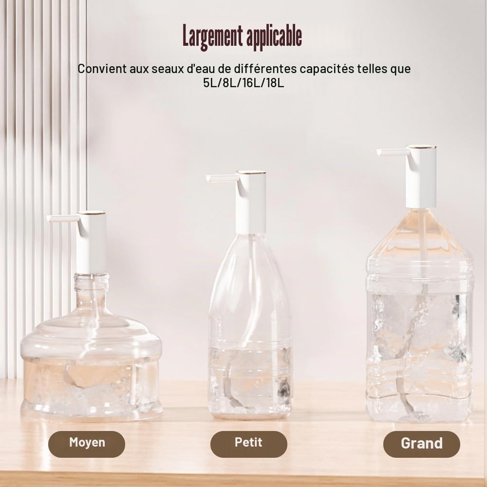 Distributeur Bouteilles d'eau Pliable électrique, Pompe à Eau Universel Automatique, Robinet Bouteilles avec 0,5m Tuyau de Silicone, pour Maison Camping Entreprise