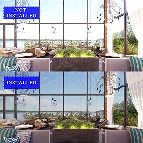 Sun Blocking Privacy Window Film Anti Peeping Anti Uv One Way Reflective Heat Insulation Adhesive Free Static Film For Home Office17.7 Inch*6.5 Feet(45Cm*2M) Silver Black #TOP1