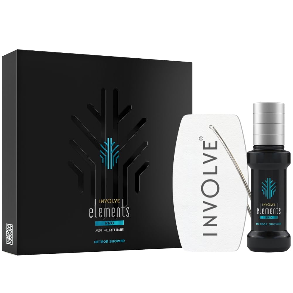 Involve your senses Elements Pro- Meteor Shower |30 Ml| Refreshing Car Perfume Spray With Hanging Card| 200 + Sprays, Long Lasting | Luxury Air Freshener For Car Interior, Accessories & Dashboard-image-26