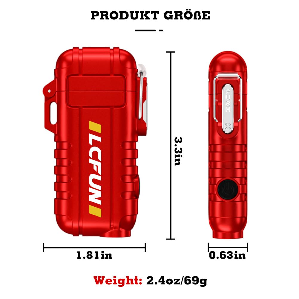 Lafagiet USB-C Rechargeable Plasma Lighter | Waterproof & Windproof Arc Lighter With Flashlight | Flexible Neck For Candles & Camping