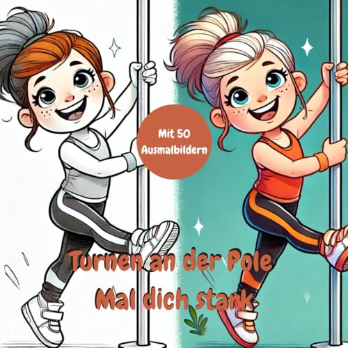 Turnen an der Pole – Mal dich stark: Ein Ausmalbuch rund ums Turnen, Klettern und Tanzen an der Pole. Kreativer Ausmalspaß mit Kraft, Mut und Freude.