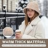 YAMEIZE Retro Thick Bucket Hat for - Men Women Adjustable Warm Bucket Hat Driving Black #4
