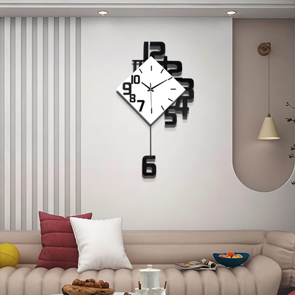 Number Pendulum Wall Clock