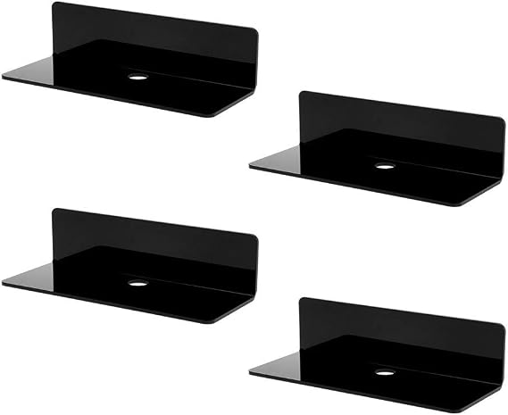 Amazon.com: IEEK 4 PCS Small Acrylic Floating Wall Shelves,9 Inch ...