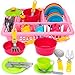 TECHNOK Play Dishes for Kids Kitchen - 33 Pcs Pretend Play Kitchen ...