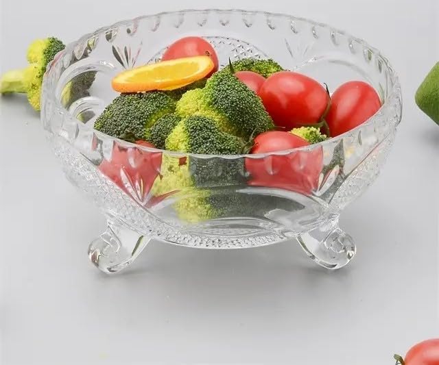 Image of Glassbunny Glass Salad Bowls 200 ml Set of 6 Round Decorative Bowl Fruit Punch Crystal Glass Trifle Dessert Ice Cream Serving Bowls