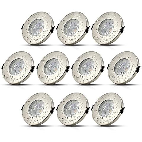Foco LED para Cuarto de Baño HiBay IP44 con 10 Bombillas de 5W Cover