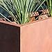 Veradek Corten Steel Series Span Planter - Tall Rectangular Metal Planter for Outdoor Porch/Patio | Naturally Rusting Steel for All-Weather Use | Modern Rustic Décor for Tall Plants, Flowers, Trees