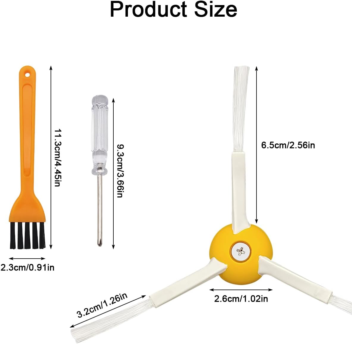 4 Pack Side Brush Replacement Compatible with IRobot Roomba 500 600 700 800 900 Series 960 980 981 985 860 880 890 891 895 760 770 614 645 650 655 665 671 675 690 692 694 560 595 Models