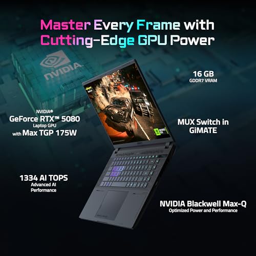 Image of GIGABYTE - AORUS Master 16 GEN 2 Gaming Laptop - 240Hz 2560x1600 OLED - NVIDIA GeForce RTX 5080 - AMD Ryzen 9 9955HX3D - 1TB SSD - 32GB DDR5 RAM - Windows 11 Home AD - 5 Black