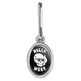 GRAPHICS & MORE Hella Ween Halloween Hell Smoking Skull Funny Humor Antiqued Oval Charm Clothes Purse Suitcase Backpack Zipper Pull Aid