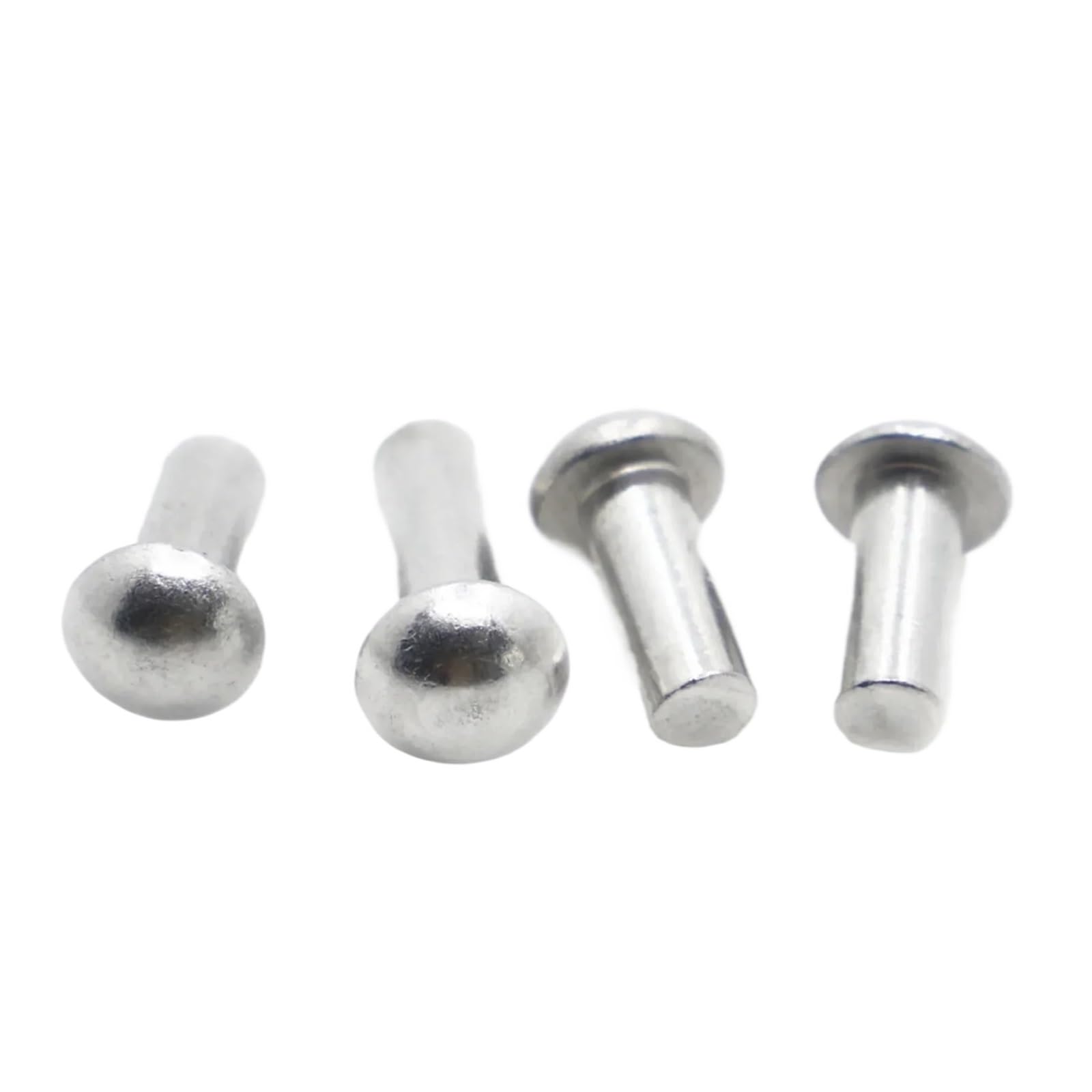 Rivet semi-rond plein GB867 en aluminium M8 35mm pour assemblage solide
