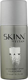 Skinn By Titan Raw Long-lasting Deodorant Spray For Men - 150 mL Perfume for Men Eau De Parfum for Men Men's cologne For Daily Use Premium Fragrance Grooming Essentials