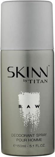 Skinn By Titan Raw Long-lasting Deodorant Spray For Men - 150 mL | Perfume for Men | Eau De Parfum for Men | Men's cologne...