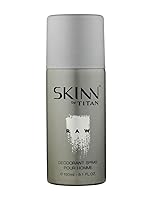 Skinn By Titan Raw Long-lasting Deodorant Spray For Men – 150 mL | Perfume for Men | Eau De Parfum for Men | Men’s cologne | For Daily Use | Premium Fragrance | Grooming Essentials