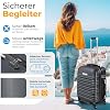 KESSER Travel Suitcase Hard Shell Suitcase with Integrated Luggage Scale, Combination Lock, 4 Wheels ABS Hard Shell Telescopic Handle, Charcoal, 66cm - 84L
