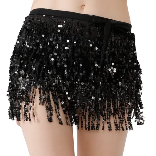 Oui Minirok met all-over pailletten in zwart online kopen | P&C