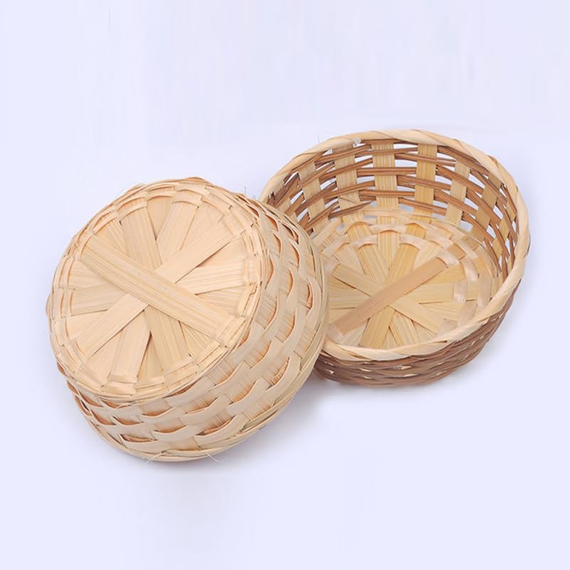 Holibanna 5pcs Fruit Basket Hamper Baskets Storage Baskets Wicker Storage Basket Wicker Basket Household Basket Storage Basket Snack Basket Food Bread