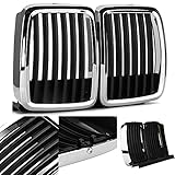 Front Grill, Front Center Grille Grill Chrome 51131884350 Replacement for E30 M3 3 Series 325i 318i 320i