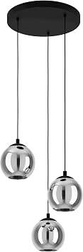 Eglo Ariscani Cluster Pendant Lamp, 3 Shades Dining Room Ceiling Light