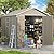 VONZOY Outdoor Storage Shed, 8x10 FT Resin Shed with Floor and Lockable Door, Window & Vents, Tool Sheds & Outdoor Storage for Bike, Garden Accessories, Tools, Waterproof (Light Brown)