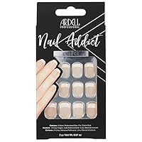 Vista 1 de Ardell Nail Addict - Kit de uñas artificiales a presión, puntas francesas clásicas, uñas postizas acrílicas reutilizables, 24 uñas