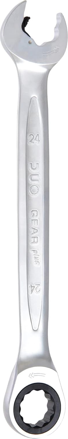 DUO GEARplus combination spanner set with ratchet mechanism in ring and open jaw 24mm