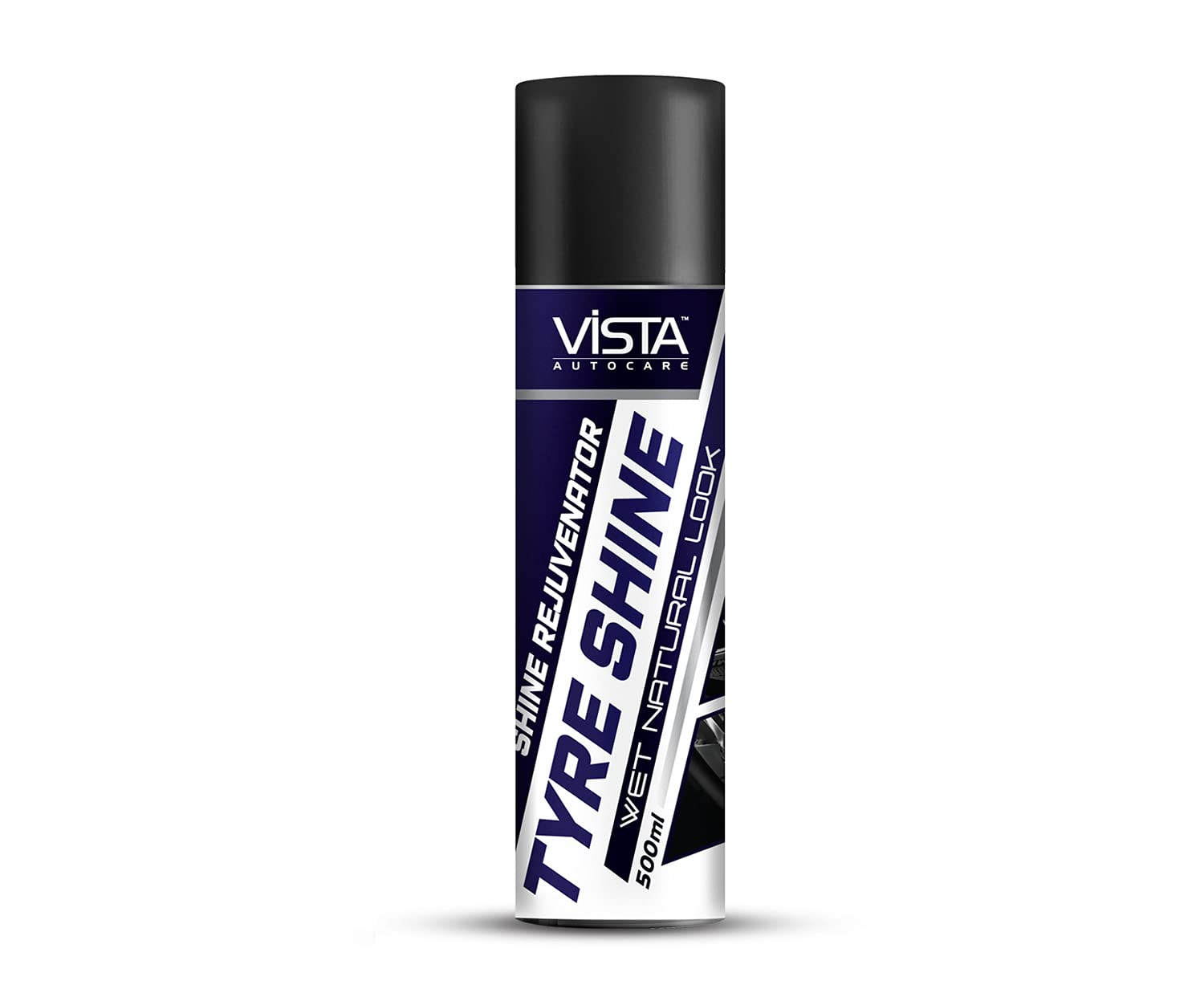 Vista Auto Care Tyre Shine 500 ml for Car & Bike | Prevents Fading and Cracks | Long Lasting Deep Black Tyre Shiner
