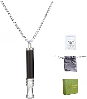 Collier de respiration avec œil de tigre et aromathérapie | Chaîne en acier inoxydable de 70cm Outil de méditation et de pleine conscience pour apaiser,aider au sommeil,soulager l'anxiété et le stress