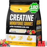(180 Gummies) Creatine Monohydrate Gummies for Men & Women, Mixed Berry