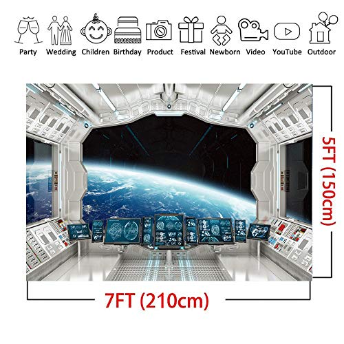 Lywygg 7X5Ft Spaceship Interior Background Futuristic Science Fiction Photography Backdrops Space Station Spacecraft Cabin Photo Shoot Studio Props Cp-187 #TOP1