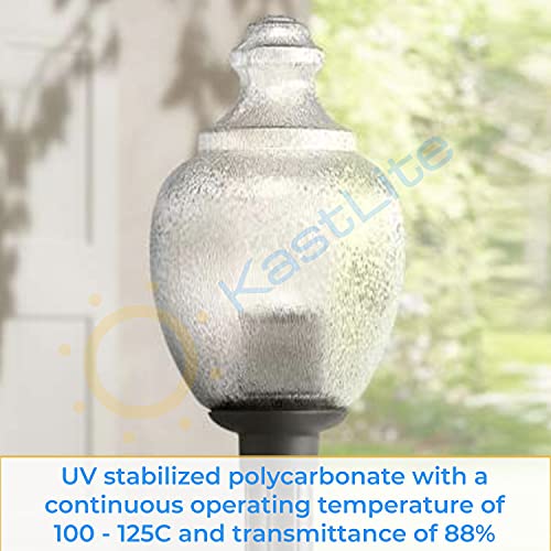 Image of KASTLITE 88065-CL-5N Polycarbonate Clear Neckless Acorn | 16.14 inch Height x 10.75 inch Width x 5.25 inch Diameter | Manufactured in the USA