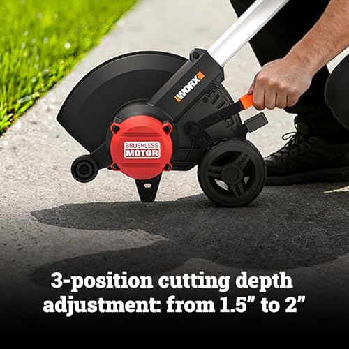 WORX Cordless Lawn Edger, 20V 7" Trencher for Lawn Border Tending, WG898 | Brushless Power, 3 Adjustable Depth Settings, Lawn Edging & Trenching, 4.0Ah Battery & 2.0A Charger Included, PowerShare - image 7
