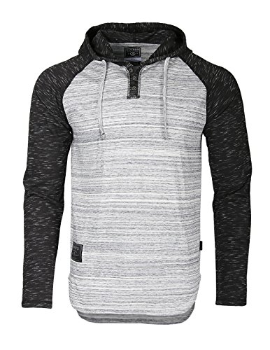 ZIMEGO Mens Long Sleeve Contrast Color Block Raglan Hip Hop Pullover Thin Hoodie