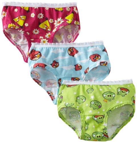 Fruit of the Loom Little Girls' Angry Birds Briefs (Pack of 3)
